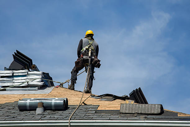 Professional Gutter Installation technician working in Mc Donald, PA